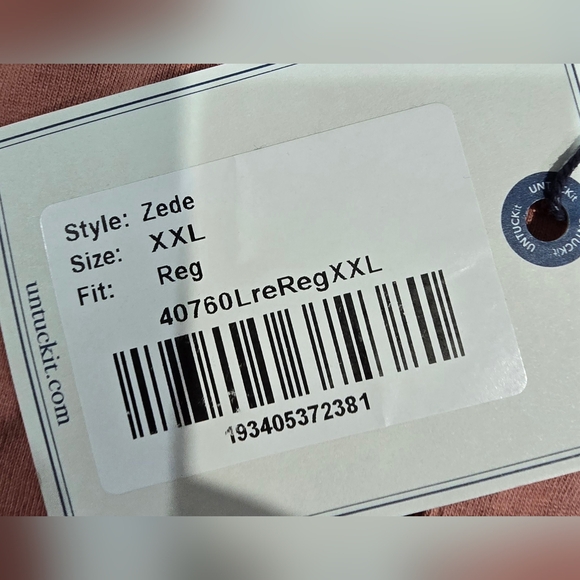 Untuckit Prima Cotton Longsleeve Henley Size XXL - Picture 3 of 7